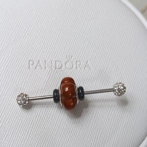 Pandora Vintage Muiracatiara Carved Wooden Charm